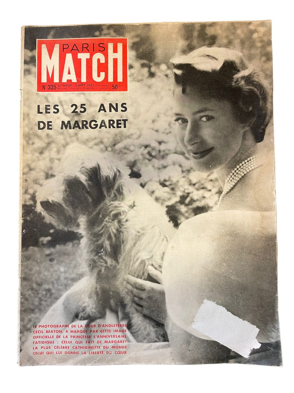 Vintage French Paris Match Le Magazine Journal Number 335 - 27/8/1955 Memorabilia Collector 1955 / EVE