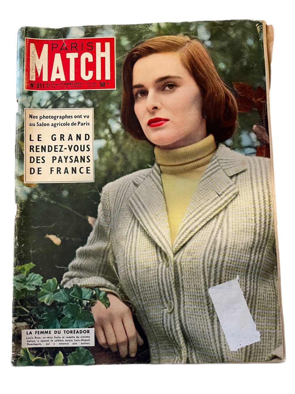 Vintage French Paris Match Le Magazine Journal Number 311 – 12/3/1955 Memorabilia Collector 1955 / EVE