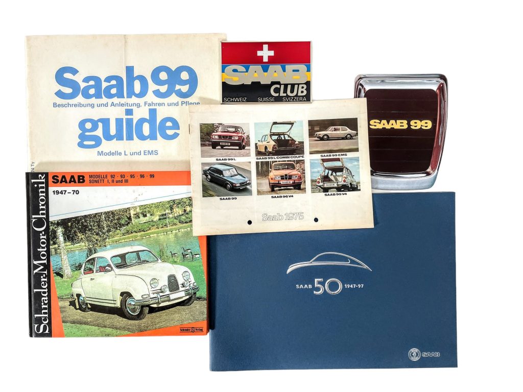 Vintage German Saab 99 Owner’s Handbook Car Manual Collection Catalogue Badge Guide circa 1970-90’s