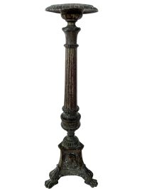 Vintage French Religious Icon Ornate Regency Style Table Desk Light Base For Refurbishment Lamp Metal Period Lighting Prop c1920-30’s 3