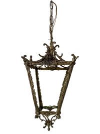 Vintage French Religious Icon Ornate Regency Style Table Desk Light Base For Refurbishment Lamp Metal Period Lighting Prop c1920-30’s