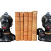 Vintage African Plaster Mother With Child Bust Figurine Book Ends Bookends statue ornament circa 1950-60's / EVE