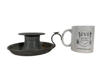 Alternative view of Vintage French Pewter Etain Large Candle Holder Stand Stick Candlestick Handheld Portable circa 1920/30's