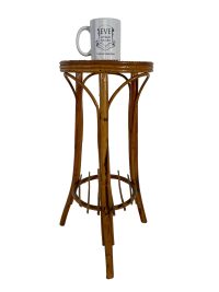 Alternative view of Vintage Asian Vietnamese Stand Bamboo Plant Pot Display Plinth Flower Temple Offering Small Table Canework Cane circa 1980-90's