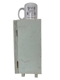 Alternative view of Vintage French Painted Light Blue Wooden Wood Small Sideboard Storage Cabinet shelf box cupboard circa 1950-60's