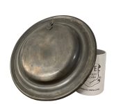 Alternative view of Antique French Normandy Lions Shield Pewter Plate Dish Platter Serving Display Dish circa 1950-60's