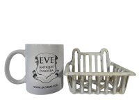 Alternative view of Antique French White Enamel Iron Bathroom Kitchen Soap Dish Container Wall Mounted Or Self Standing c1900-20's / EVE