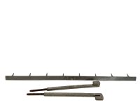 Alternative view of Vintage French Metal Stainless Steel Wall Hanging Kitchen Rack Hooks With Ceiling Hanger Display Tools Butcher Commercial c1980-90's