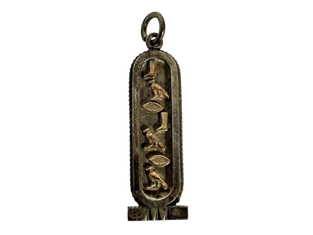 Vintage Egyptian Hieroglyphics Charm Pendant Jewellery Necklace Hanger Charm 1980’s