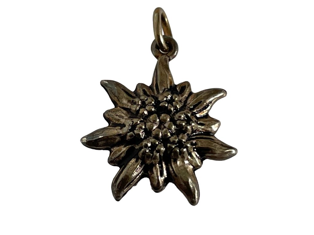 Vintage Swiss Edelweiss Charm Pendant Jewellery Necklace Hanger Charm 1970-80’s
