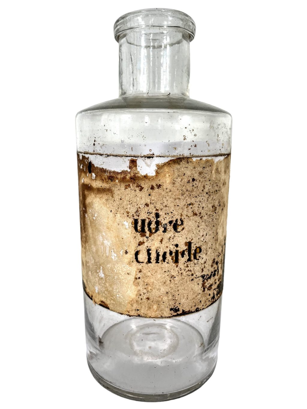 Antique French Apothecary Glass Bottle Pharmacy Medical Chemist Laboratory Bottle Decanter Storage c1910-20’s
