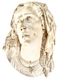 Vintage Greek Hermes Plaster Bust Head Torso Small Ornament Figurine Display Gift Faded Weathered Damaged c1970-80’s