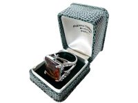 Vintage French Pierre Tabard Faux Lizzard Green Ring Box Jewellery Jewelry Treasure circa 1980-90's / EVE