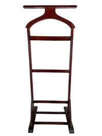 Vintage French Valet Butler Stand Folding Wooden Clothes Hanger Suit Costume Bedroom Hotel Decor Storage Office 1960-70’s