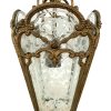 Vintage French Ornate Regency Style Hanging Pendant Light For Refurbishment Repair Lampshade Lamp Brass Period Lighting Prop c1960's