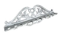 Vintage French Wooden Wood Wall Mounted Ornate Gustavian Style Shelf Cutlery Kitchen Hanger Support Display Hanging Decor c1970-80's