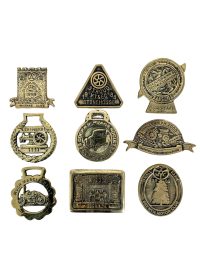 Vintage English Classic Motor Motorcycle Steam Rally Brass Collection Job Lot Collector Collection Motorbike circa 1980-90's