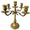 Vintage French Five Candle Brass Adjustable Candlestick Candle Holder Candle Stick Table circa 1960-70's / EVE