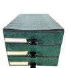 Vintage German Hansa Formucar Kasten Green Faux Lizard Document Boxes Heavy Card Green Document Storage Cabinet c1970's / EVE