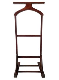 Vintage French Valet Butler Stand Wooden Clothes Hanger Suit Costume Bedroom Hotel Decor Storage B&B c1940-50's