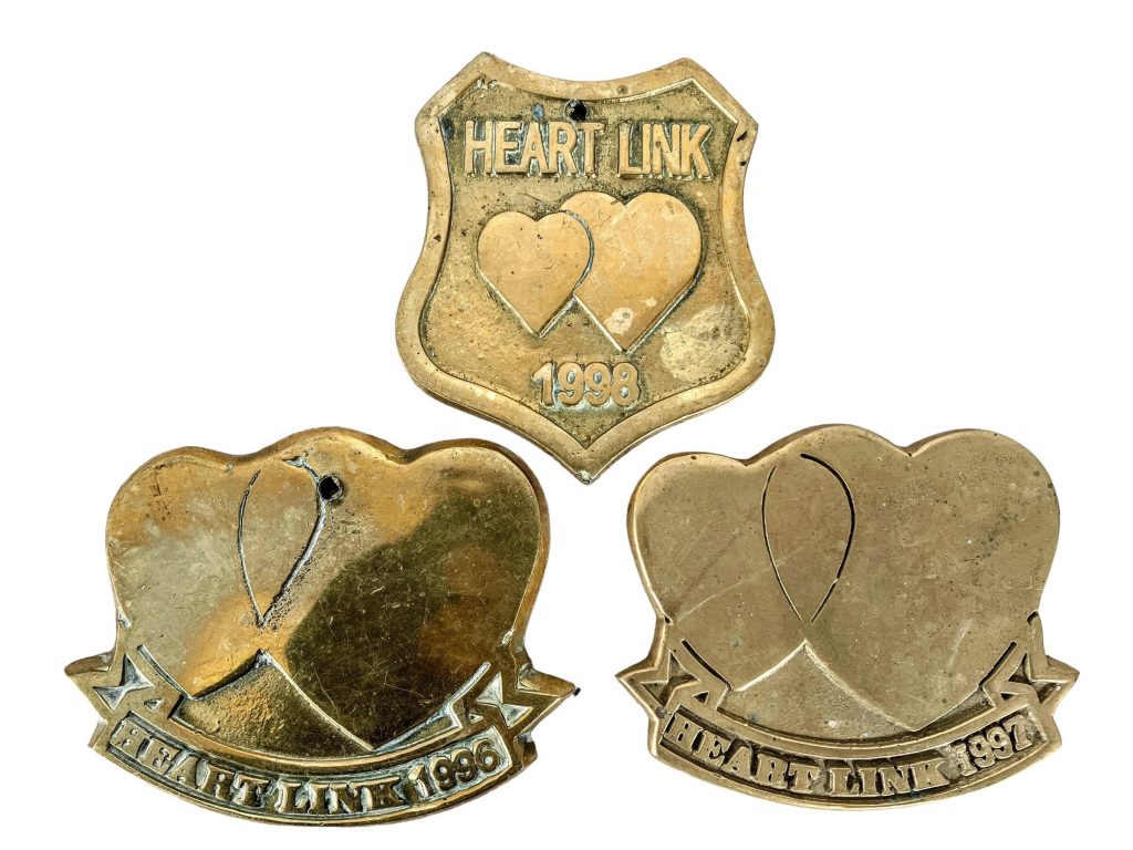 Vintage English Heart Link Classic Motor Motorcycle Steam Rally Brass Collection Job Lot Collector Collection Motorbike circa 1990’s