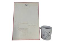 Alternative view of Vintage French Paris Place Du Louvre New Years Greeting Wall Hanging Advertising Marie Antoinette Gold Pink Decor c1980's