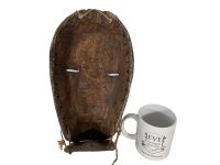 Alternative view of Vintage African Moving Jaw Decor Wooden Bust Mask Wall Decor Carved Statue Carving Sculpture Wood Tribal Art c1970's