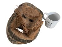 Alternative view of Vintage African Wall Decor Wooden Bust Mask Wall Decor Carved Statue Carving Sculpture Wood Tribal Art c1980's