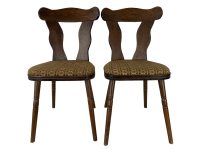 Alternative view of Vintage French Chair Seat Wooden Wood Rustic Rural Cushioned Padded Kitchen Dining Room TWO AVAILABLE c1950-60's