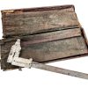 Vintage French Toolmakers Vernier Gauge Metal Measuring Thickness Tool Instrument Ruler Scale Calliper c1920-40's