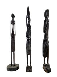 Vintage African Job Lot Collection Pieces Wooden Wood Ornament Decorative Decor DIsplay Tribal Prop c1980-90's