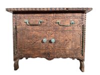 Vintage French Doll Size Sideboard Chest Home Made Toy Furniture Or Storage Box Wooden Wood circa 1960-70's