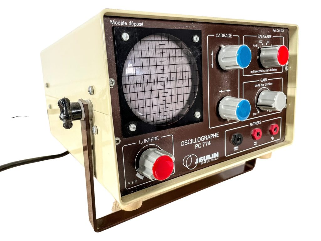 Vintage French Oscilloscope Oscillographe PC 774 Jeulin Amp Amperes Volage Frequency Meter Electrical Test Equipment circa 1980’s