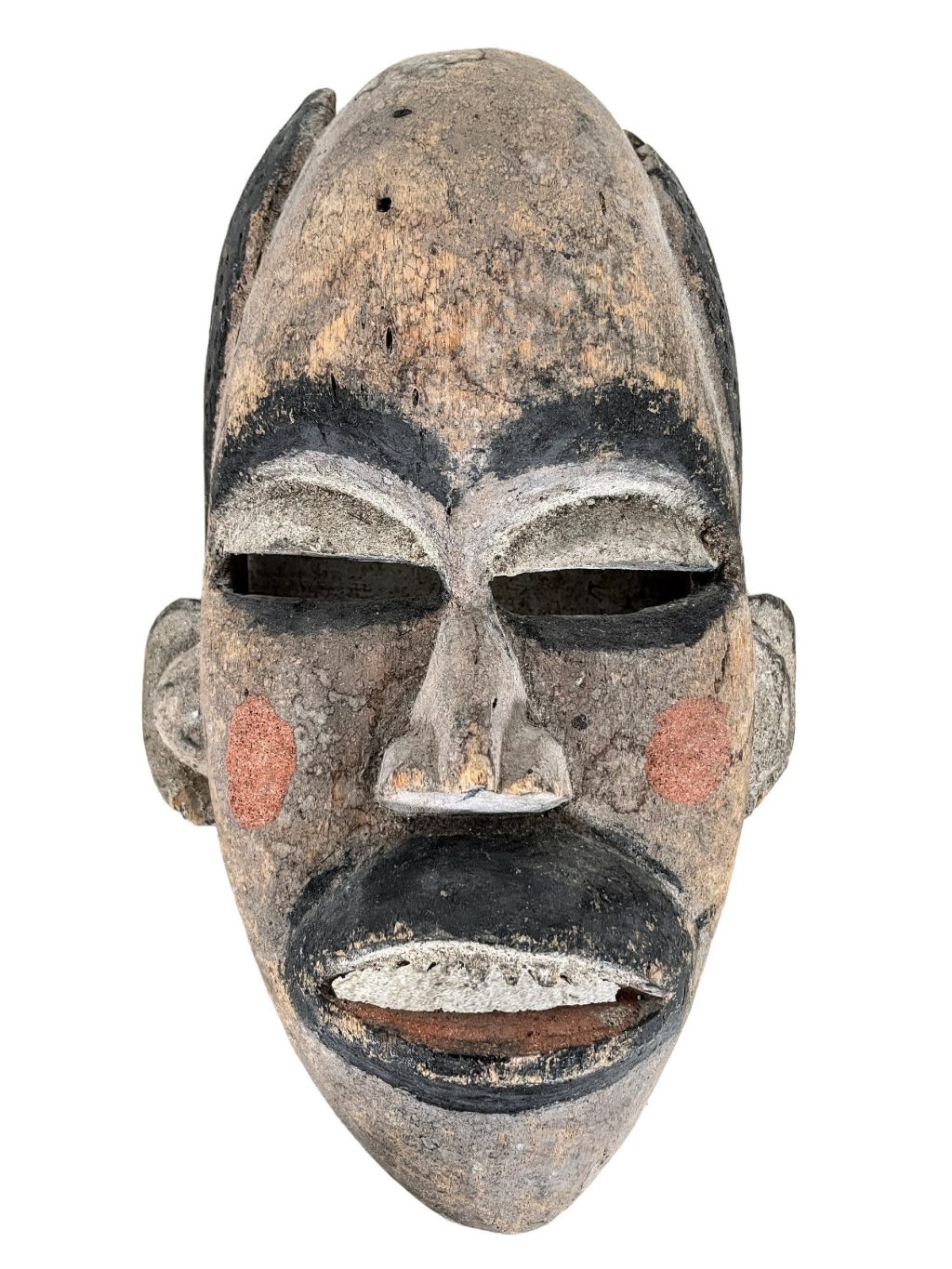Vintage African North Congo Bateke Decor Wooden Bust Mask Wall Decor Intricate Carved Statue Carving Sculpture Wood Tribal Art c1970’s
