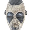 Vintage African Wall Decor Wooden Bust Mask Wall Decor Carved Statue Carving Sculpture Wood Tribal Art c1980-90's
