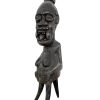 Vintage African Songye Goolled Nkisi Power Figurine Wooden Decor Carved Statue Carving Sculpture Wood Tribal Art c1980's
