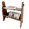 Vintage French Large Heavy Book Magazine Newspaper Document Rack Organizer Living Room Tidy Stand Conservatory c1970's