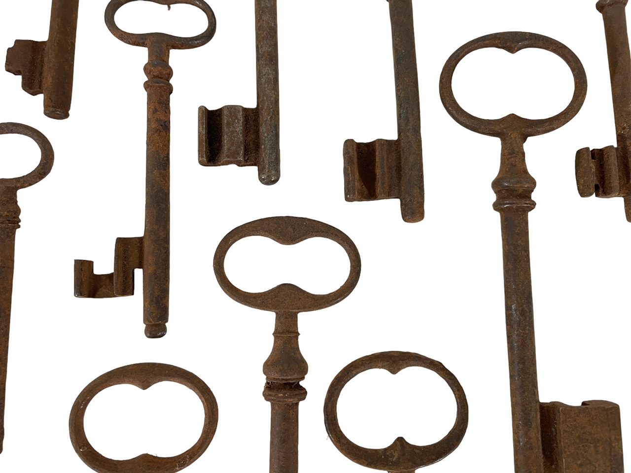 Antique Vintage Keys French Rusty Iron Key Mixed Collection 