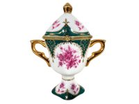 Alternative view of Vintage French Trophy Vase Pot Pill Box Jewellery Box Circle Shape French Ceramic Bowl Dish Trinket Jewellery Lid c1960-70's