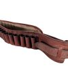 Vintage French Leather Hide Hunting Shooting Shotgun Shell Belt Holder Shoulder Strap circa 1970-80's