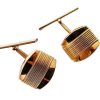 Vintage French Gold Fix Classic Cufflinks Cufflink Gold Plated circa 1960-70's