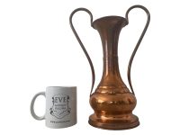 Alternative view of Vintage French Villedieu Copper Handled Vase Trophy Display Pot circa 1960-70's
