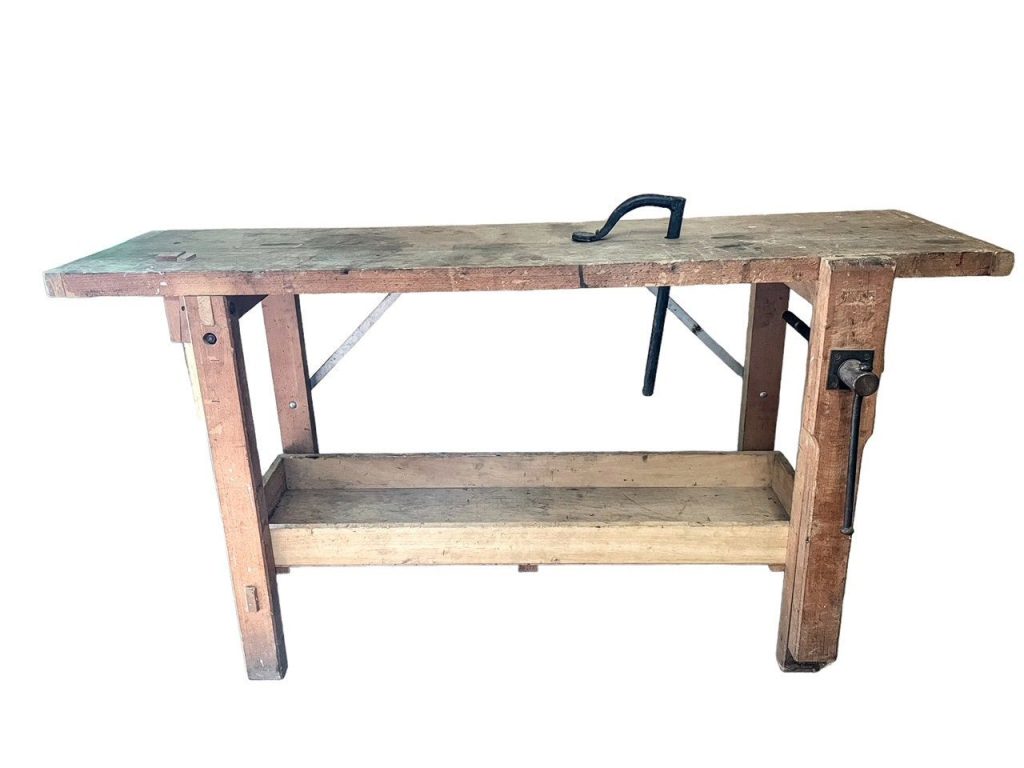 Vintage French Wood Working Work Bench Woodworking Tool Stand LOCAL ONLY c1980-90’s
