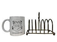 Alternative view of Vintage English Metal Toast Fois Gras Letter Envelope Breakfast Rack Stand Display Desk Gift circa 1960-70's