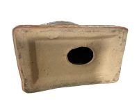 Alternative view of Vintage French Ceramic Elephant Pot Stand Plinth Rest Beige Blue Brown Vase Pot Ornament Stand Decor c1970-80's