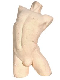 Vintage French Male Torso Mannequin Styrofoam Hard Foam Lifesize Dummy Floor Standing Display circa 1980-90’s 3