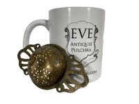 Alternative view of Vintage French Brass Metal Cup Tea Leaf Strainer Sieve circa 1920's