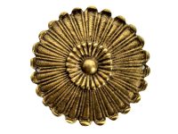 Antique French Ornate Brass Metal Gold Coloured Door Handle Plate Interior Decor Furniture Hardware circa 1910's