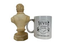 Alternative view of Vintage French Cream White Resin Bust V Hugo Head Small Ornament Figurine Display Gift Writer Author Playwright c1960-70's de France