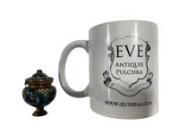 Alternative view of Antique French Enamelled Brass Bronze Powder Medicine Jewellery Jewelry Box Dressing Table Wedding Romantic Gift c1900's